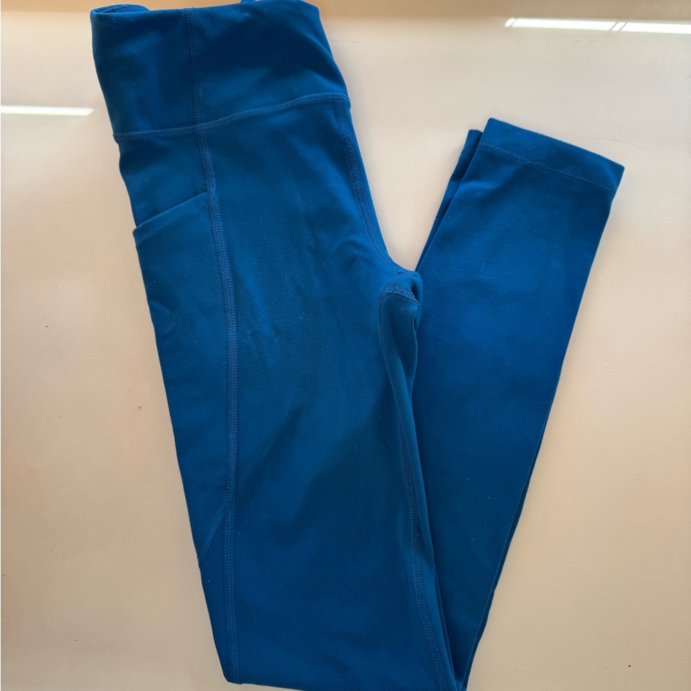 Athletic girl high-rise stash your treasures Leggings -Size M (8-10) - Maritime